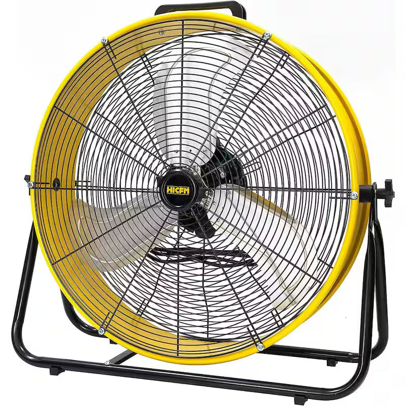 Yellow 24 in. 3 Speeds Portable Drum Fan W41291