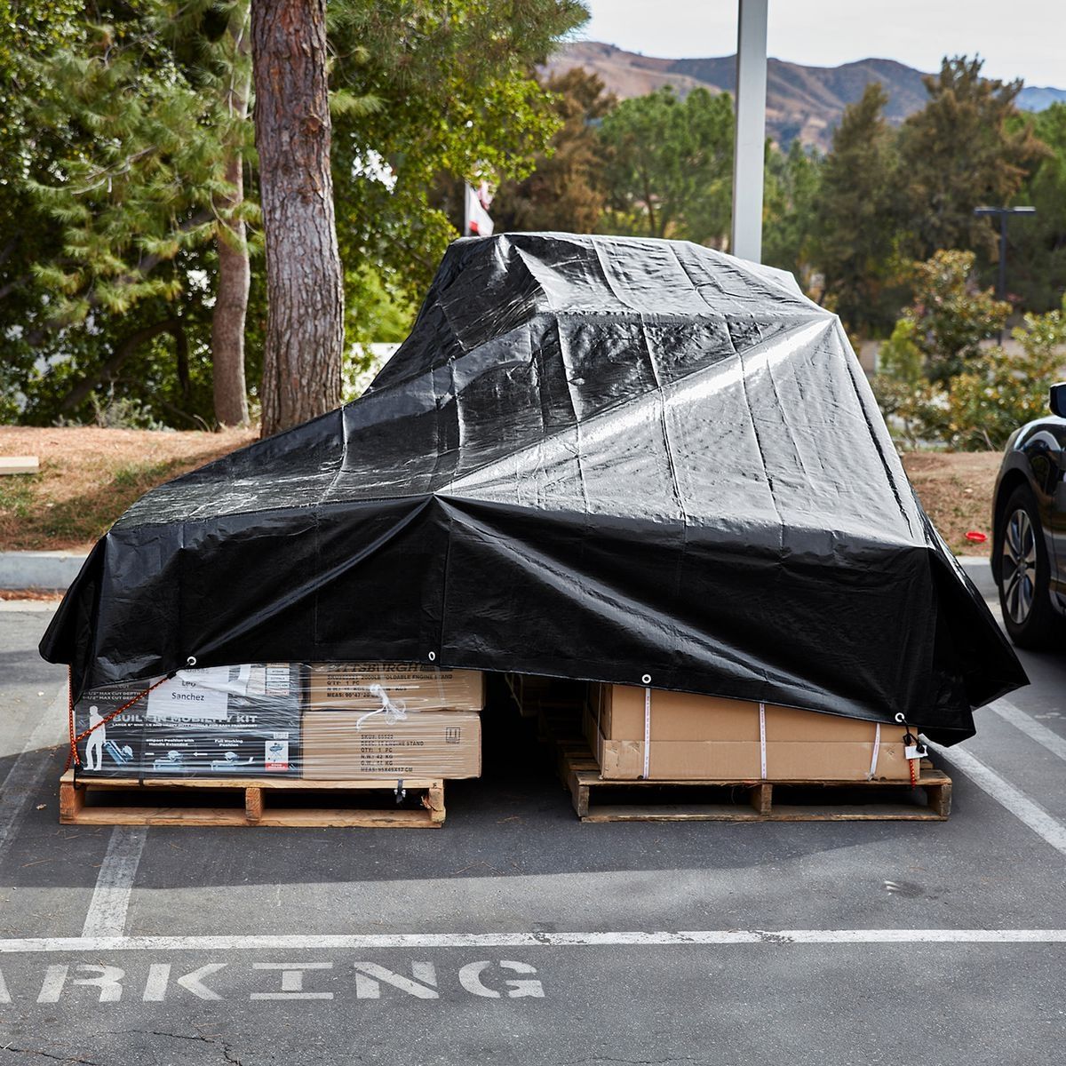 12 ft. x 20 ft. Silver and Black Weather-Resistant Tarp S9061