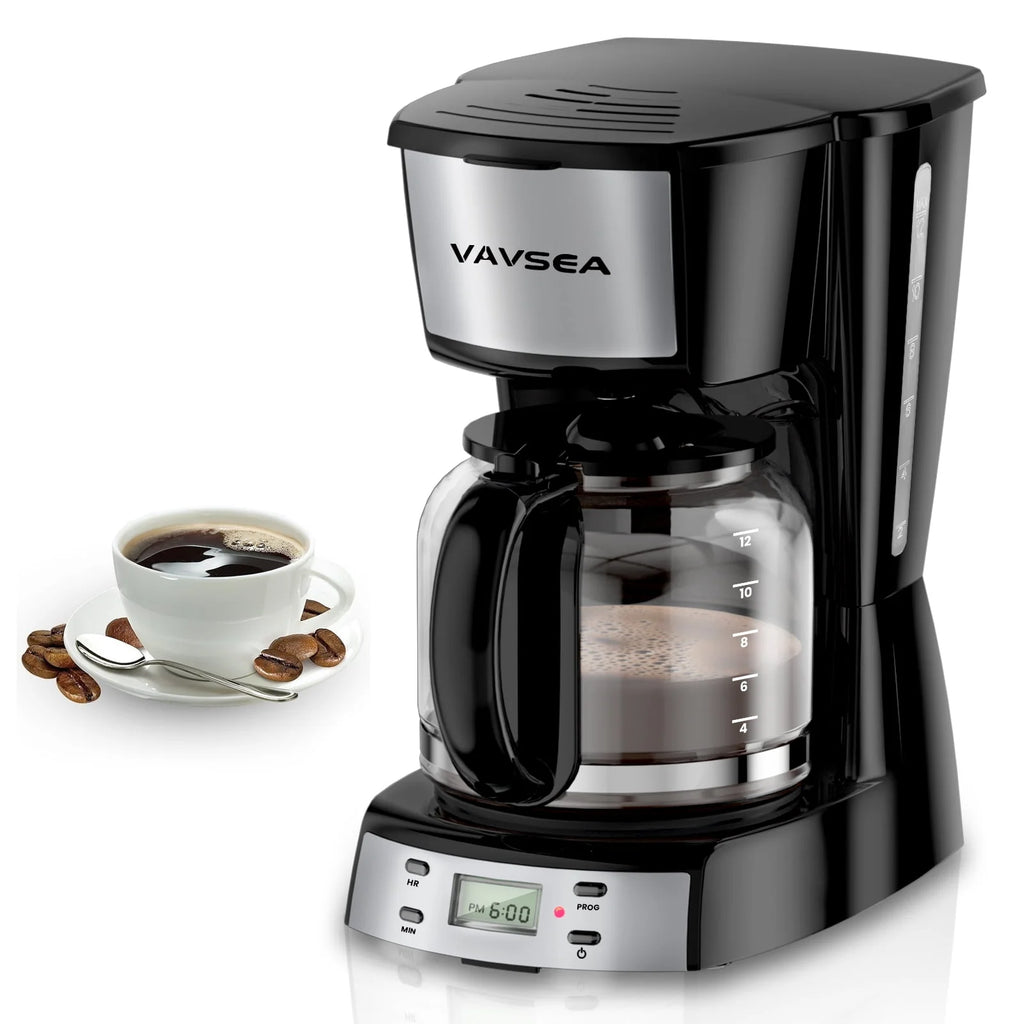 12 Cup Programmable Drip Coffee Maker with Glass Carafe W877