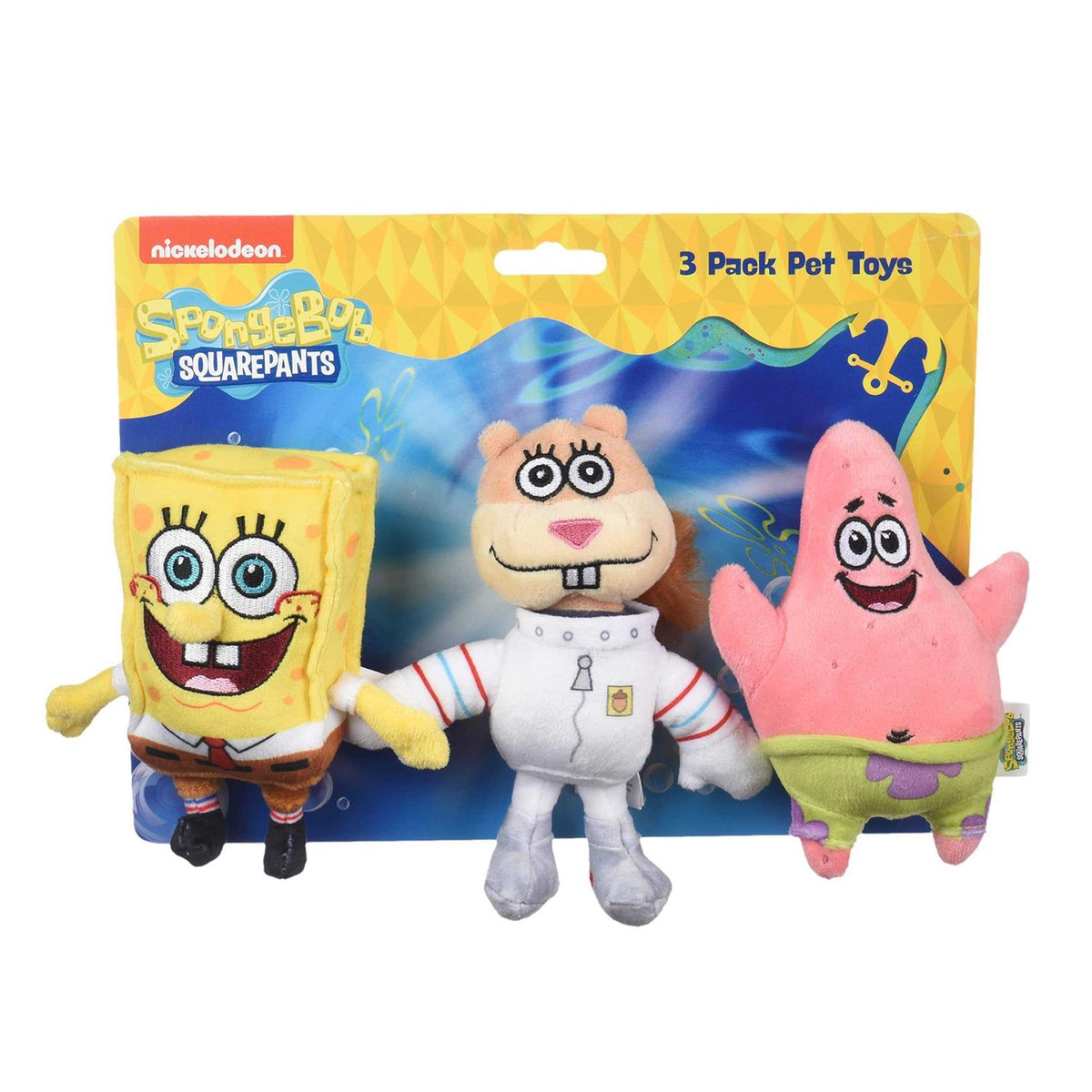 Spongebob, Patrick, and Sandy Figure Plush Dog Toy G4395
