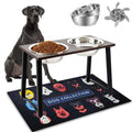 Elevated Dog Bowls with 2 Stainless Steel Bowls and Slow Feeder N526717