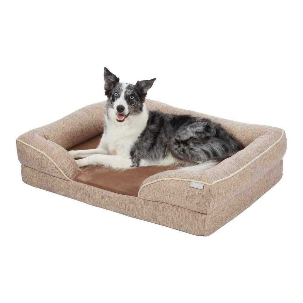 Plush Orthopedic Front Bolster Cat Dog Bed with Removable Cover P44985