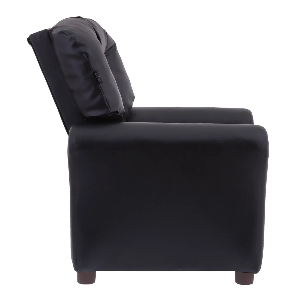 Kids Recliner Chair Polyester Linen Retro Orange O87441