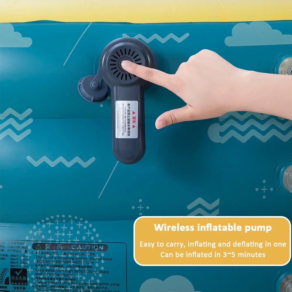 Inflatable Swimming Pool with Pump Blue P432