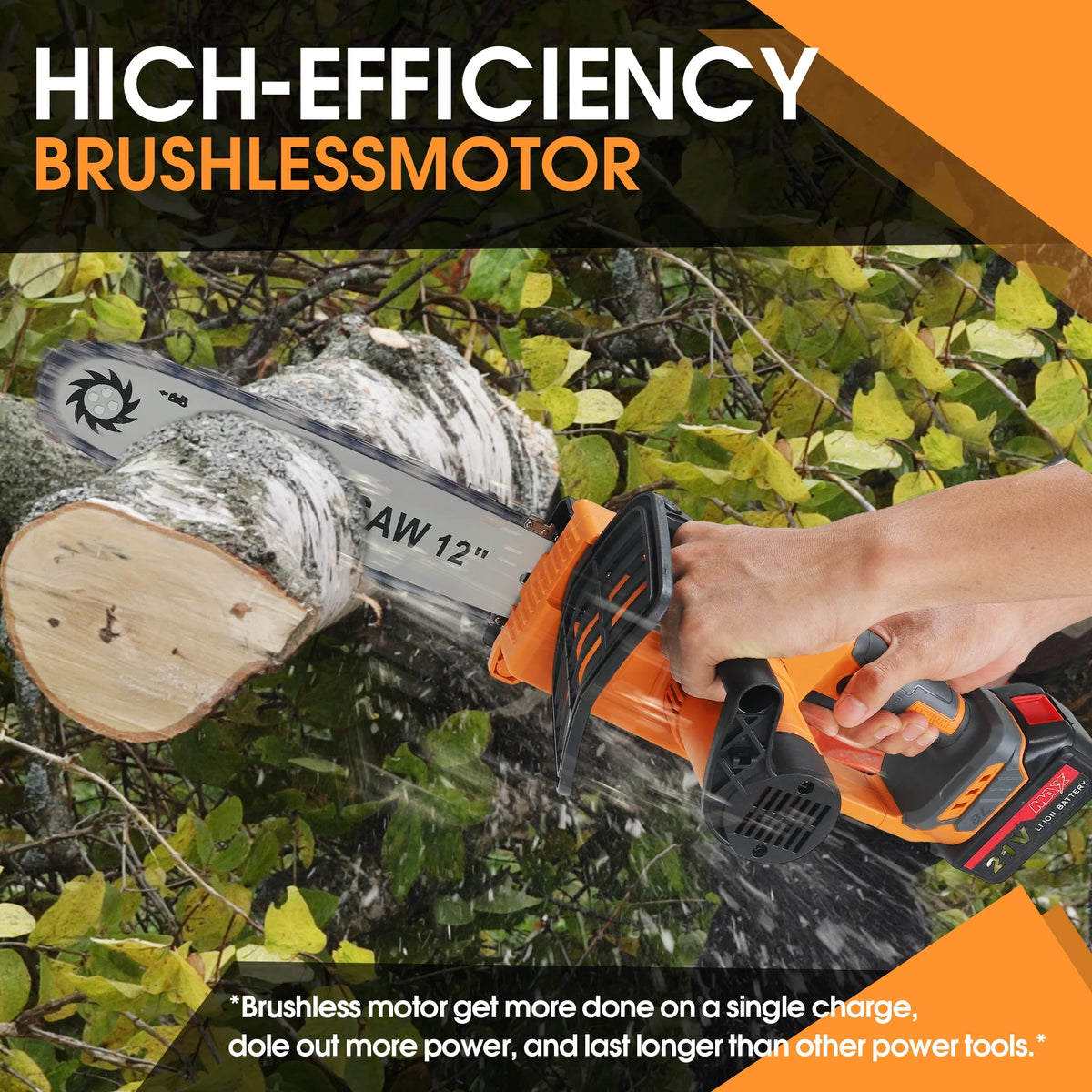 12 inch Cordless Electric Chainsaw with 2 Battery Y356436