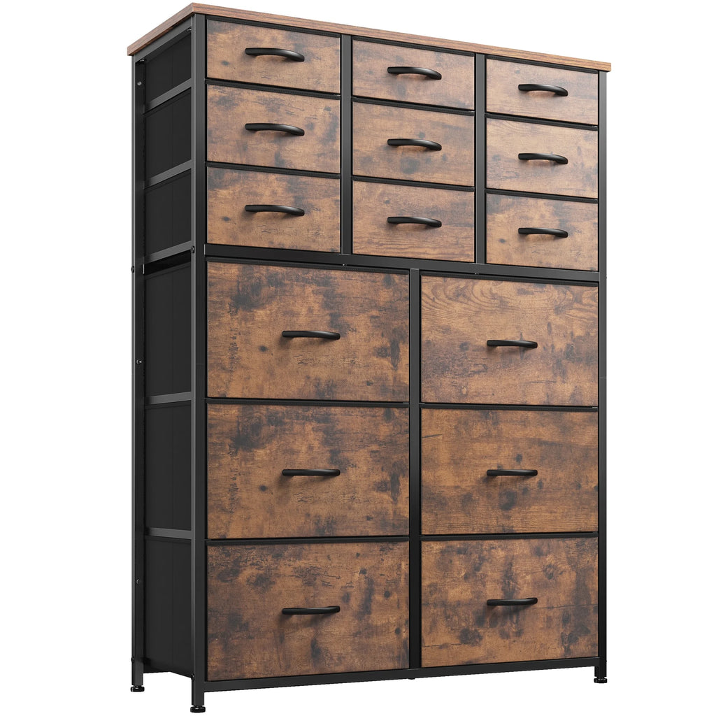14 Drawer Charcoal Black Dresser Z9198