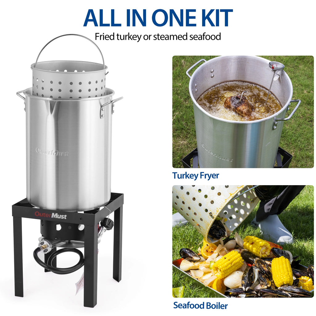 30 QT Seafood Boil Pot and Burner Kit G814